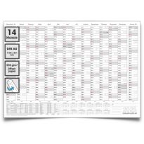 XL Wandkalender 2025 mit 14 Monaten Übersicht Jahresplaner grau Format: 118,8x84,0cm DIN A0 GEROLLT – Wandplaner, Jahreskalender, Poster Plakat - deutsch