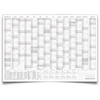 Wandkalender 2025 mit 14 Monaten Übersicht Jahresplaner grau Format: 84,0x59,0cm DIN A1– Wandplaner, Jahreskalender, Poster Plakat - deutsch