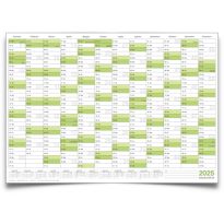 1 x Calendario da parete/organizzatore annuale XL 2025 grande formato A0 118,8 x 84,0 cm materiale 135g/m2 piegata - italiano