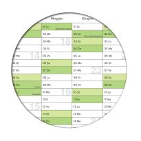 2 Calendari da parete lavabili 2023 Planner verde B1 100,0 x 70,0 cm ciascuno con 2x4 pennarelli ARROTOLATO - calendario da parete, calendario annuale, calendario - italiano