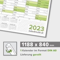XL Wandkalender 2023 Jahresplaner Format: 118,8 x 84,0cm- DIN A0 - GEFALTET – Wandplaner, Jahreskalender, Kalender, Poster Plakat - deutsch