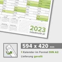 Wandkalender 2023 Jahresplaner Format: 59,4 x 42,0cm – DIN A2 - GEFALTET – Wandplaner, Jahreskalender, Kalender, Poster Plakat - deutsch