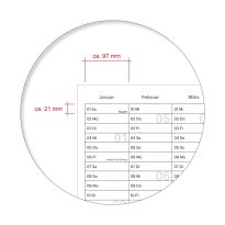 Wandkalender XXL 2024 grün Jahresplaner premium Qualität Format: 118,8 x 84,4 0c m DIN A0 - GEROLLT – Wandplaner, Jahreskalender, Kalender, Poster Plakat - deutsch