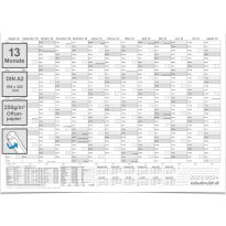 XL Schülerkalender 2023/2024 Jahresplaner grau Format: 59,4 x 42,0 cm- DIN A2 - GEROLLT – Schuljahr 2023/24, Schuljahreskalender, Kalender für Schüler und Lehrer, Schulkalender Wandkalender - deutsch
