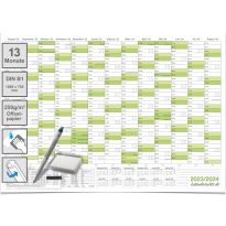 Abwischbarer Schülerkalender Jahresplaner grün inkl.1 Marker DIN B1 100,0 x 70,0cm 250g Papier gerollt Schuljahreskalender Kalender für Schüler und Lehrer Schulkalender Wandkalender. Deutsche Sprache