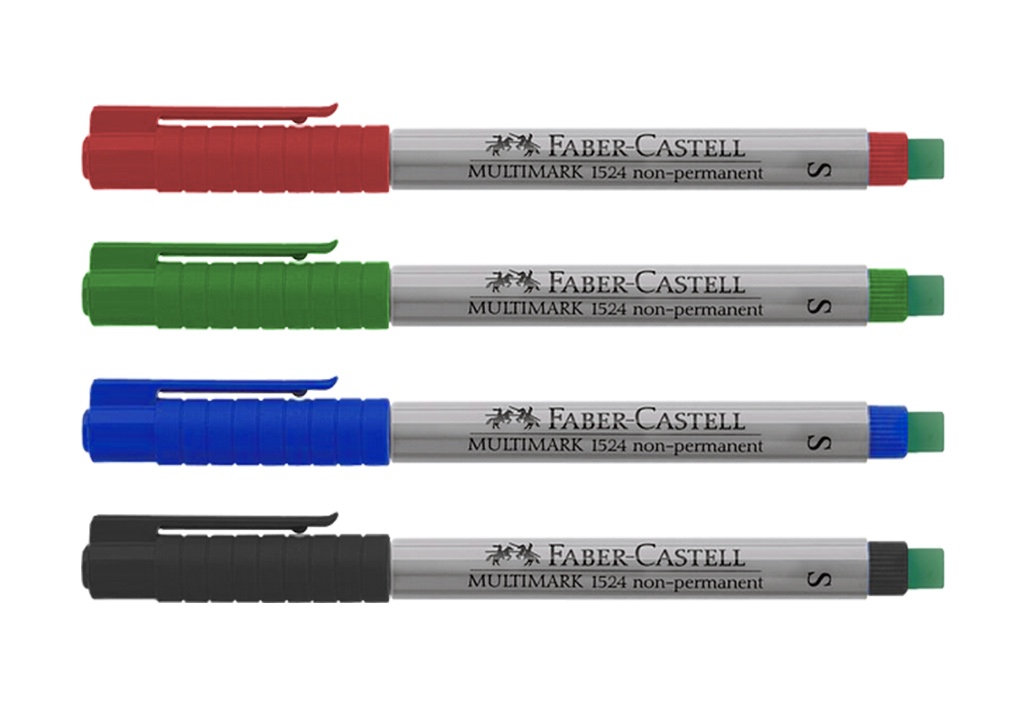 Faber-Castell  - Marker Multimark 1524 S 4-er non-permanent,