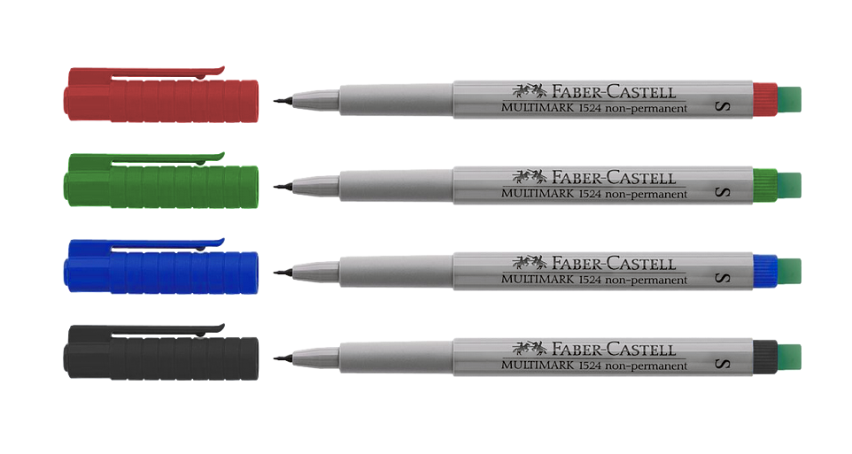 Faber-Castell  - Marker Multimark 1524 S 4-er non-permanent,