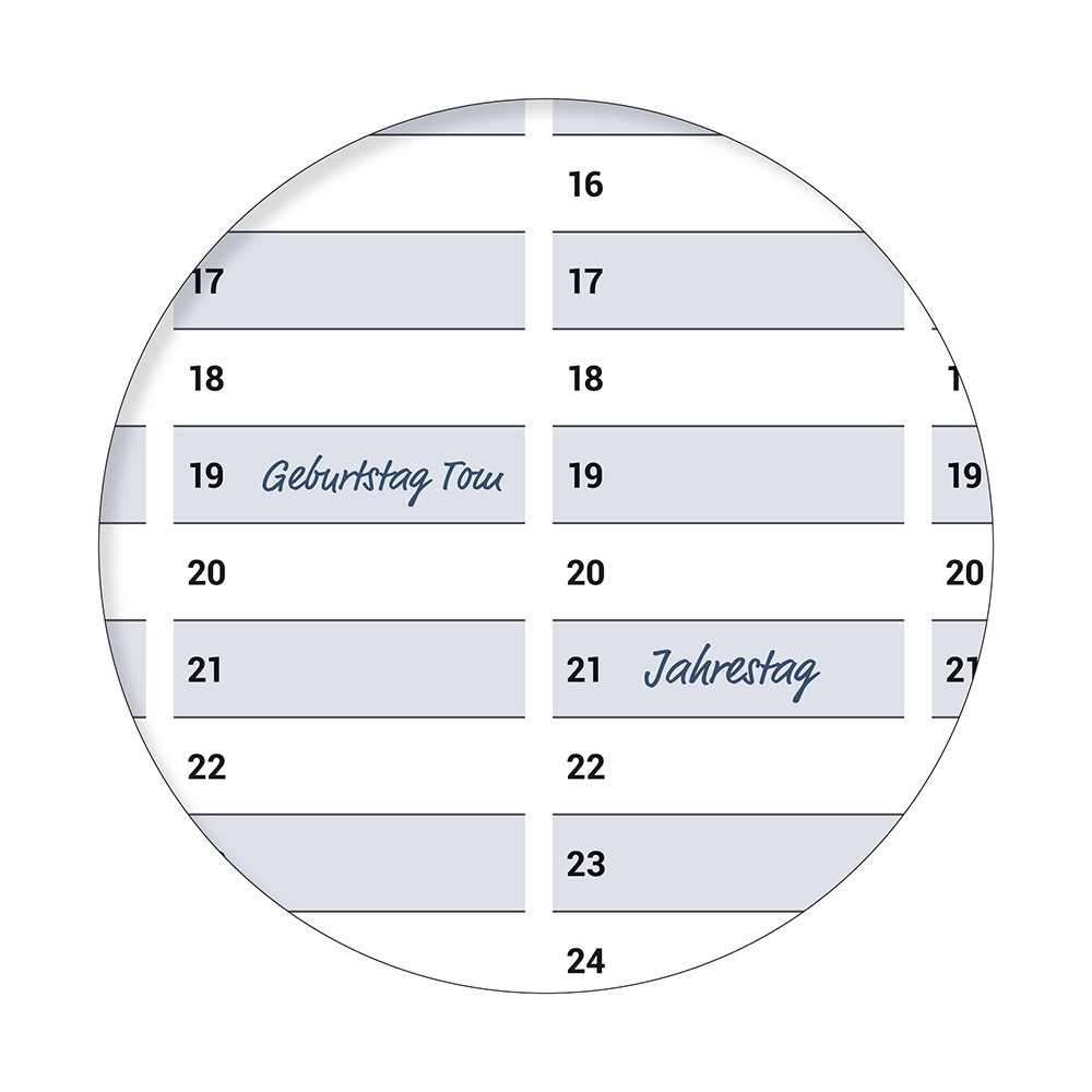 Gigatime Dauerkalender mit Edding non-permanent Marker 140 x 100 cm feucht abwischbar englisch